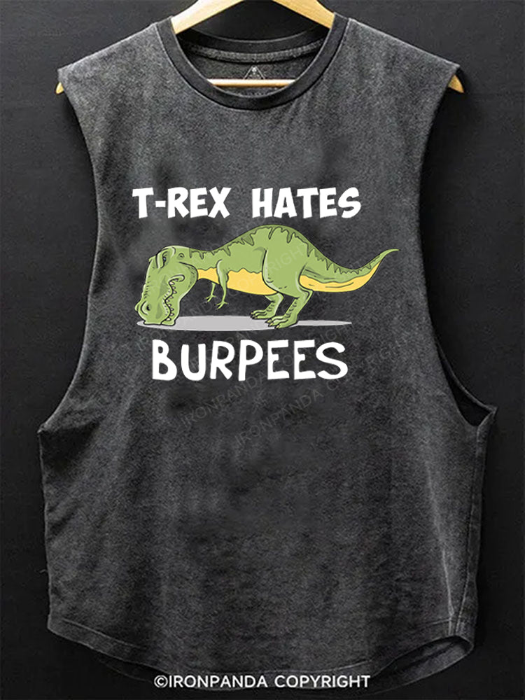 T-Rex Hates Burpees Scoop Bottom Cotton Tank