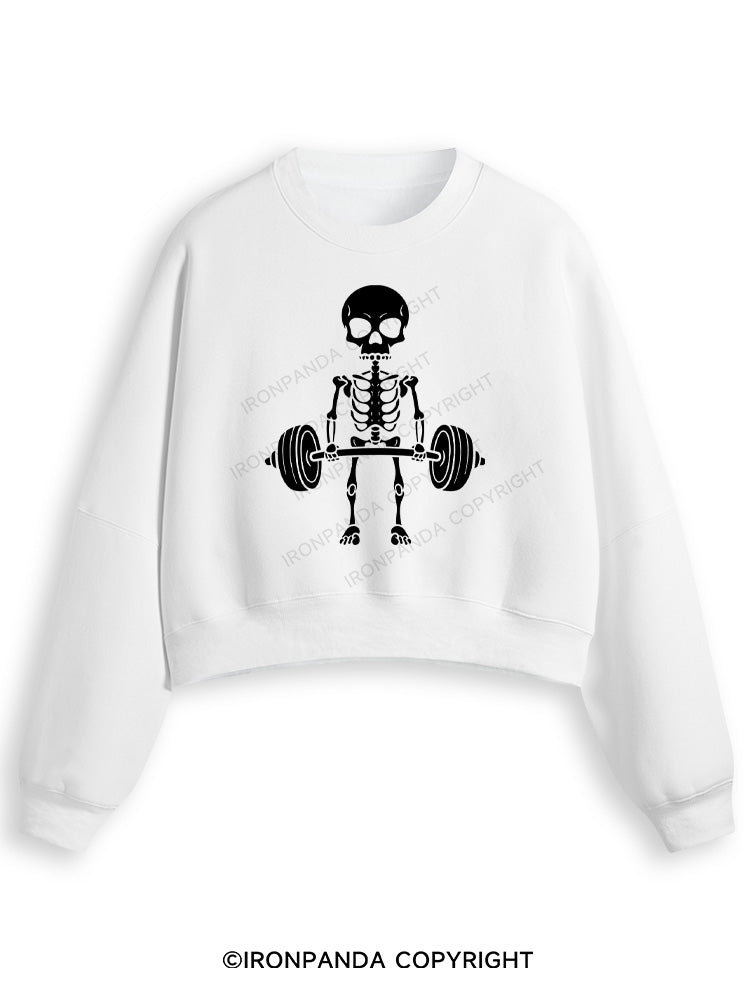 DEADLIFT SQUAD Fleece Crop Sweatshirt