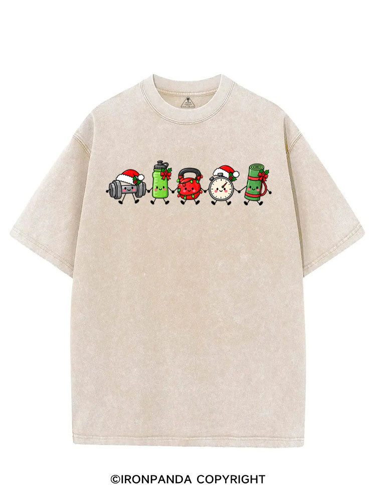 Christmas Workout VINTAGE GYM SHIRT