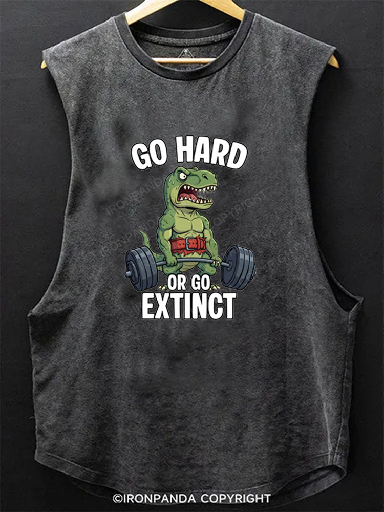 Go Hard or go Extinct Scoop Bottom Cotton Tank