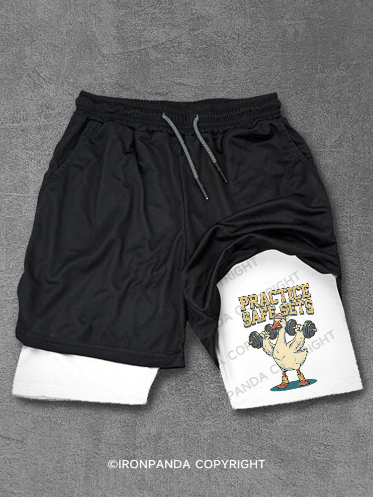 Funny Goose Gym Practice Safe Sets Workout Performance Training Shorts