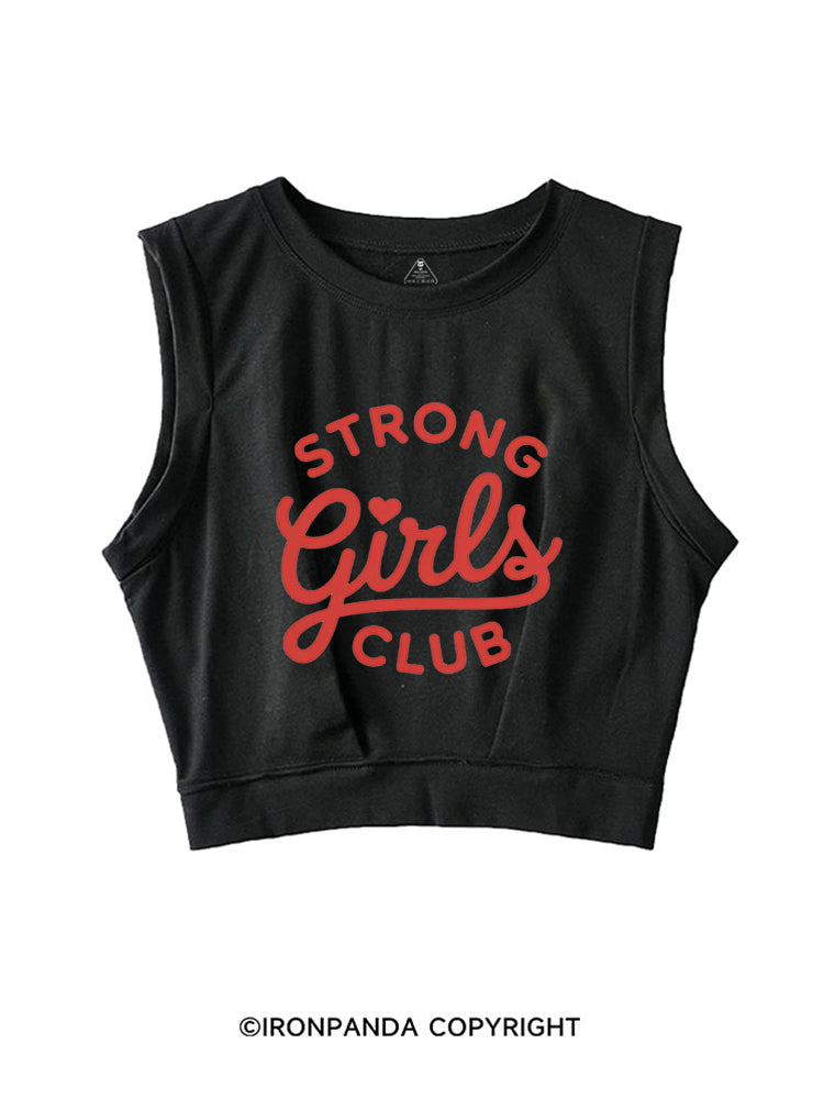 STRONG GIRLS CLUB POSITIVE GYM VIBE SLEEVELESS CROP TOPS