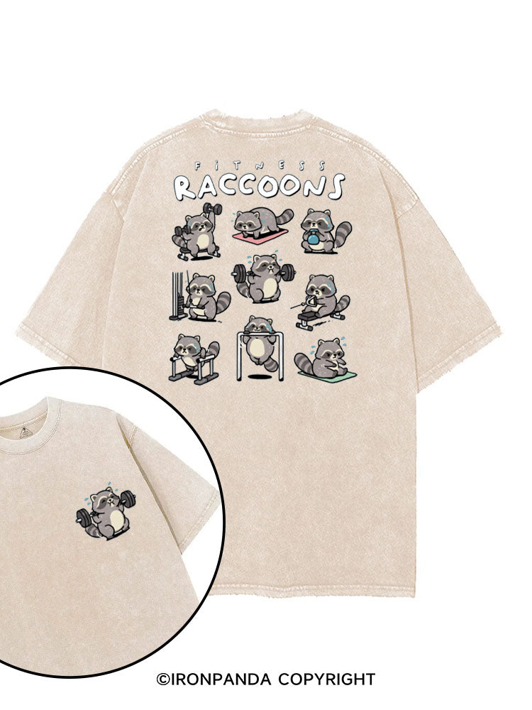 FITNESS RACCOONS printed Gym Shirt