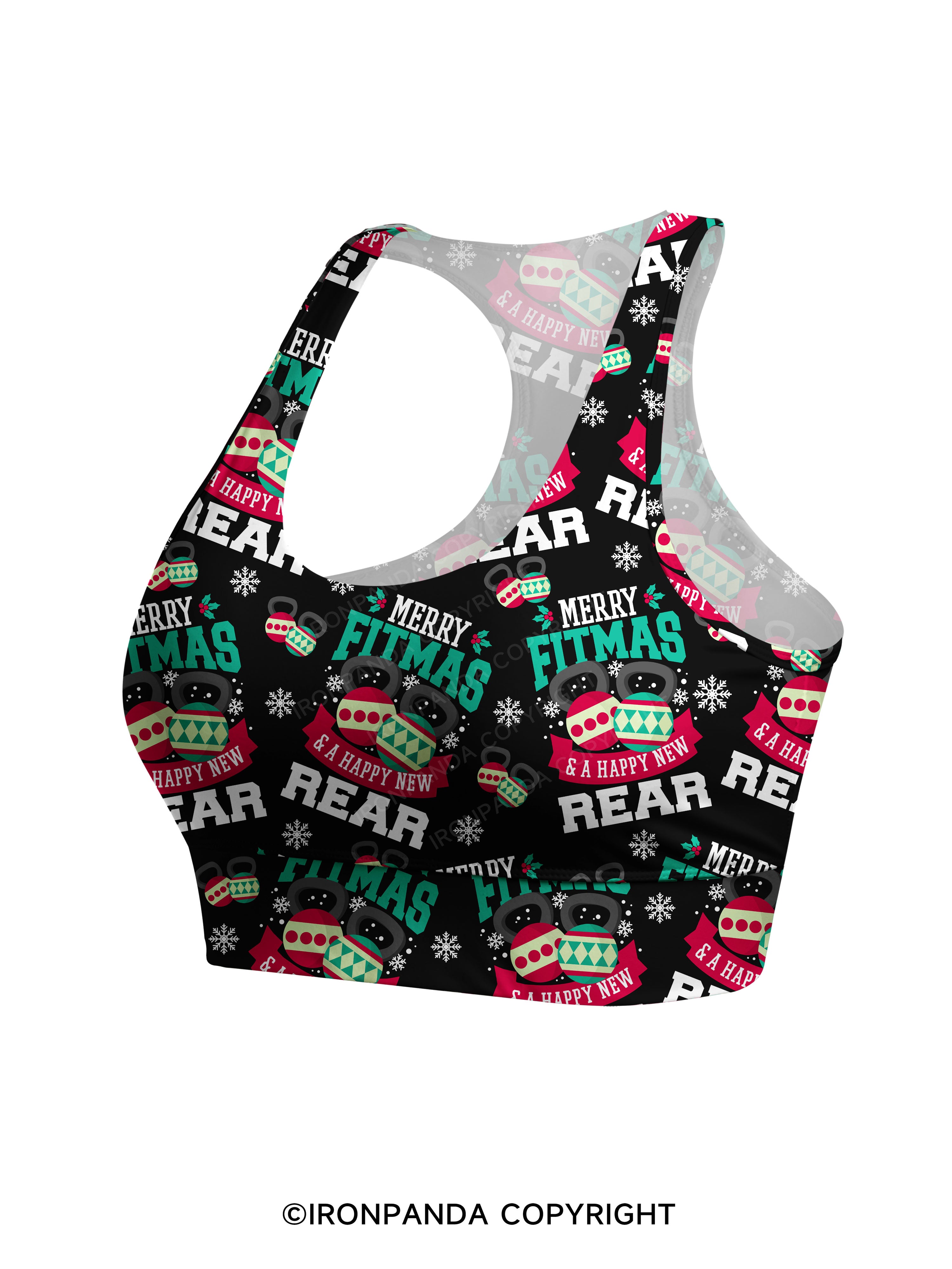 Merry Fitmas Racerback Sports Bra