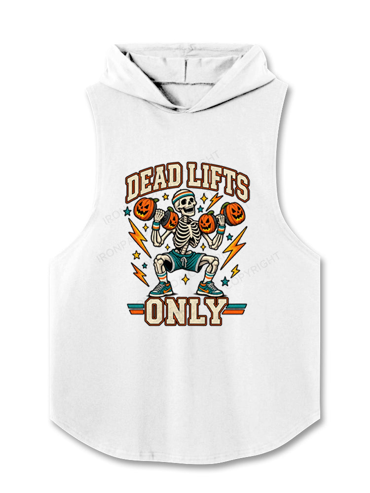 Dead Lifts Only Halloween Skeleton Hooded Tank