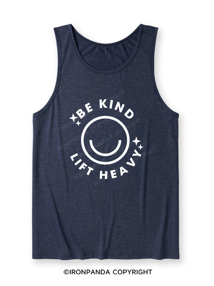 BE KIND LIFT HEAVY Ultra Soft Heather Tank