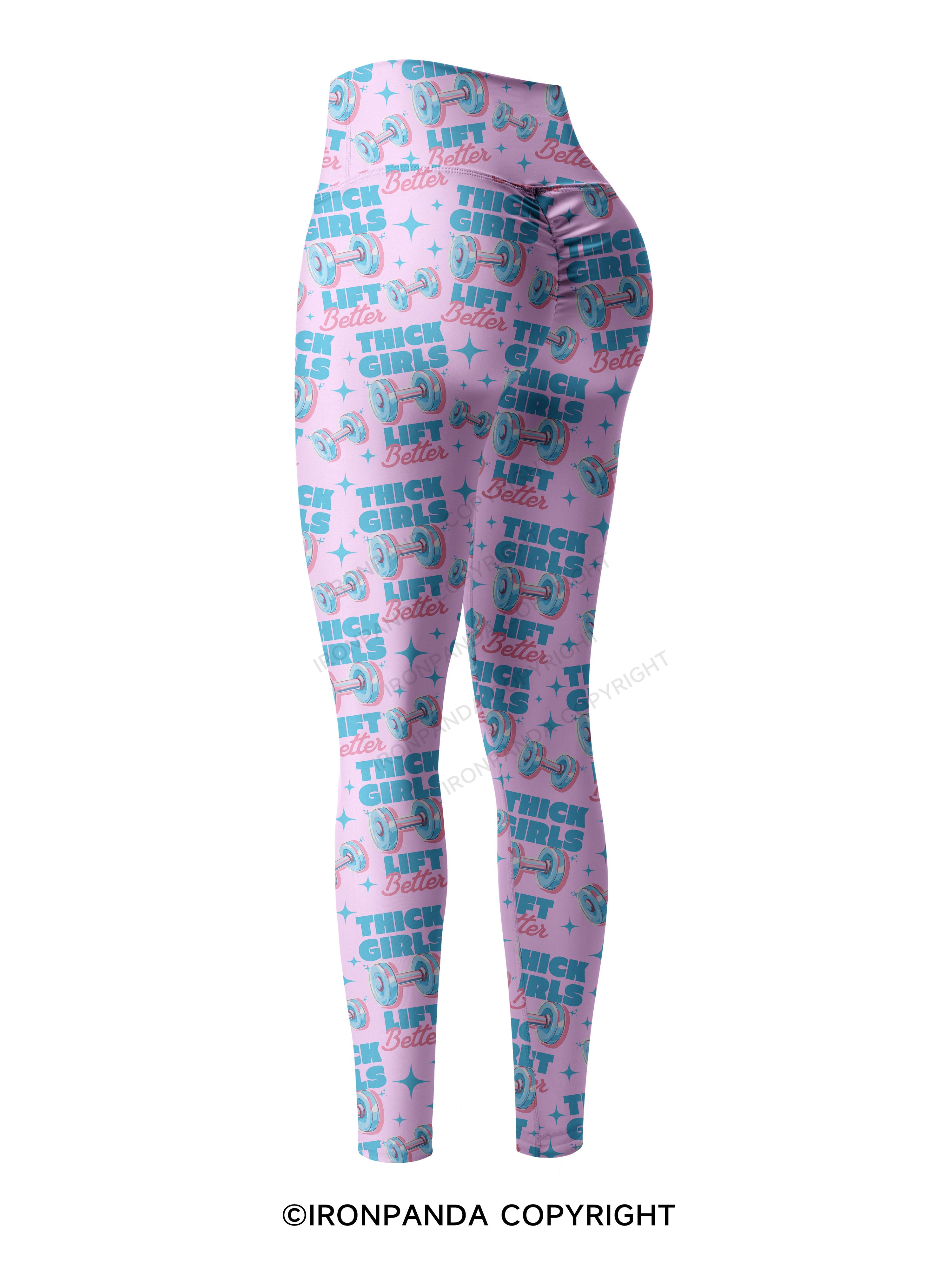 THICK THIGHS LIFT BETTER Printed Yoga Pants