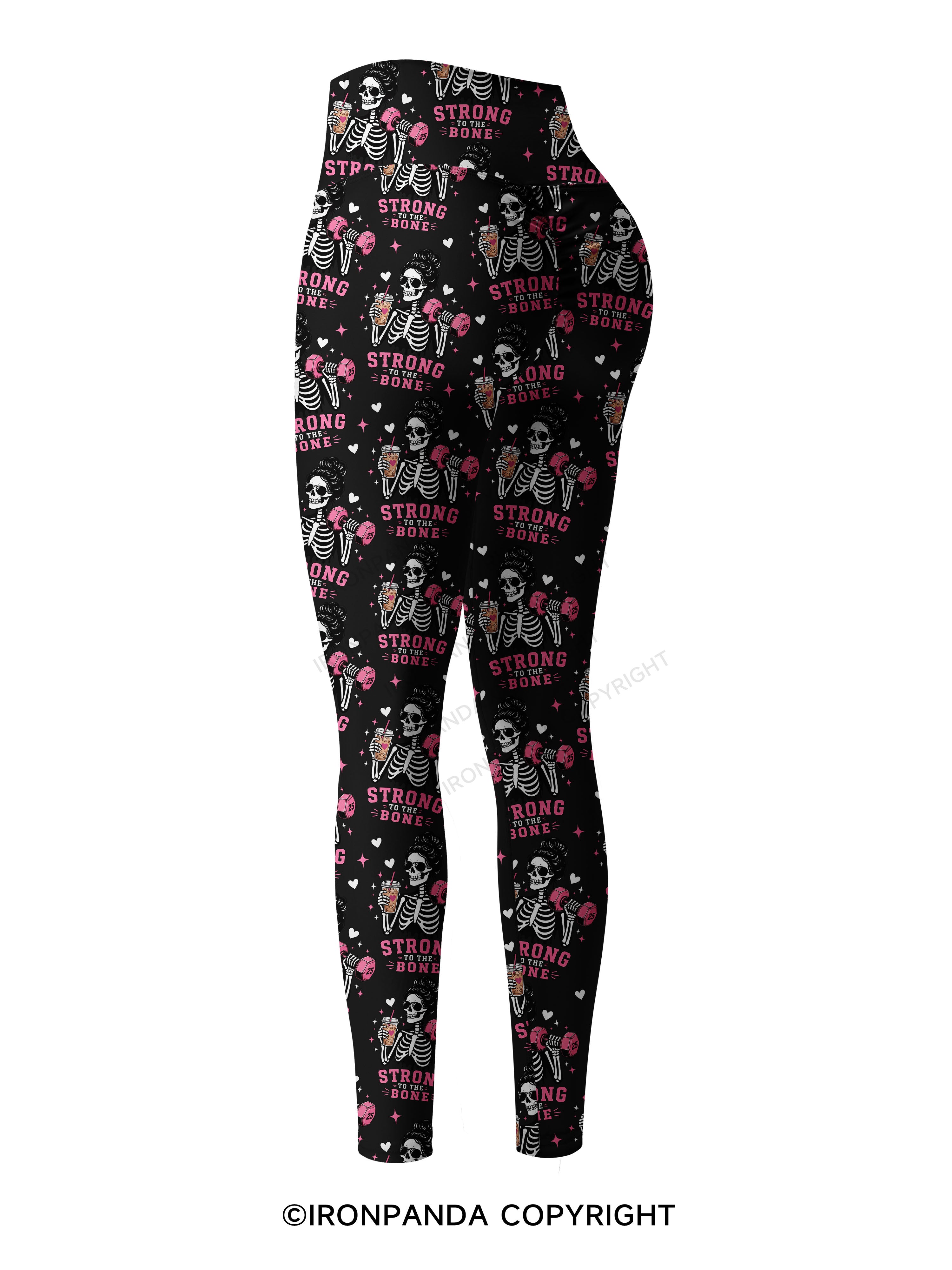 STRONG TO THE BONE Printed Yoga Pants