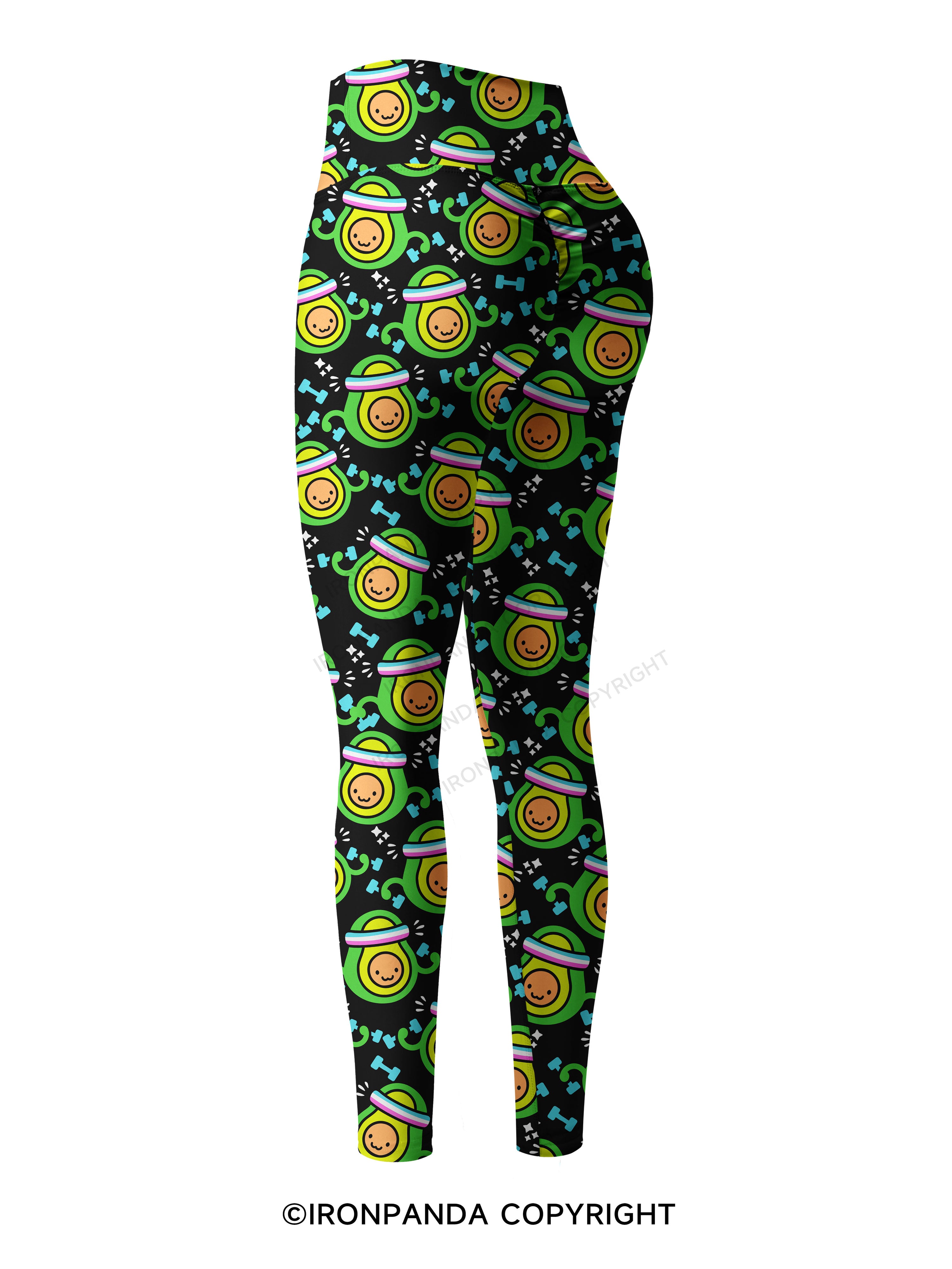 LIL BIT FIT LIL BIT FAT Printed Yoga Pants