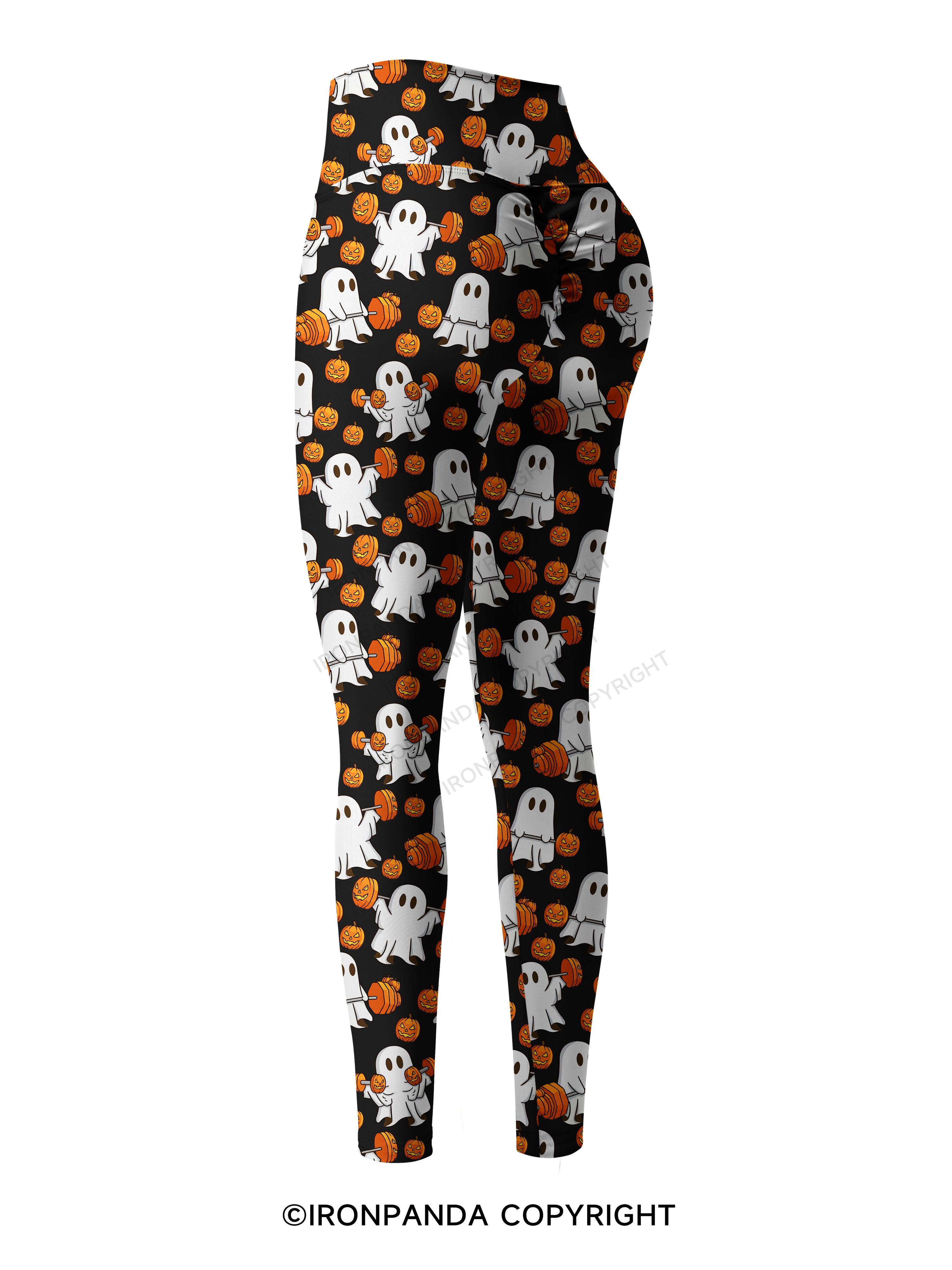 WEIGHT LIFTING GHOSTS FUNNY FITNESS Printed Yoga Pants
