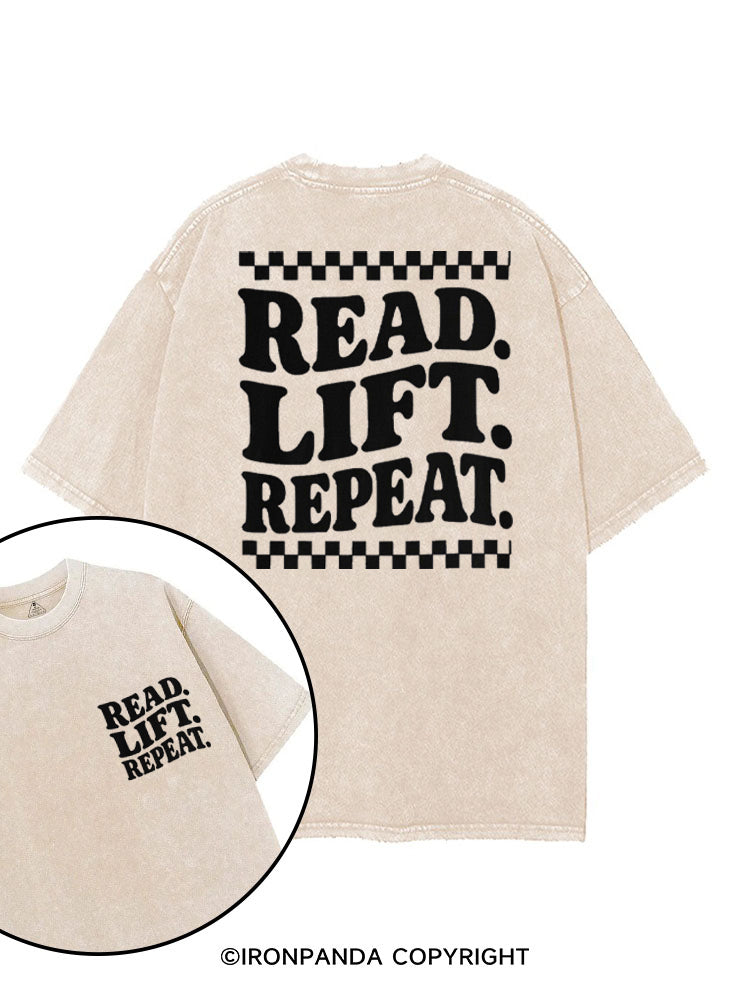 READ LIFT REPEAT BOOKISH GYM printed Gym Shirt