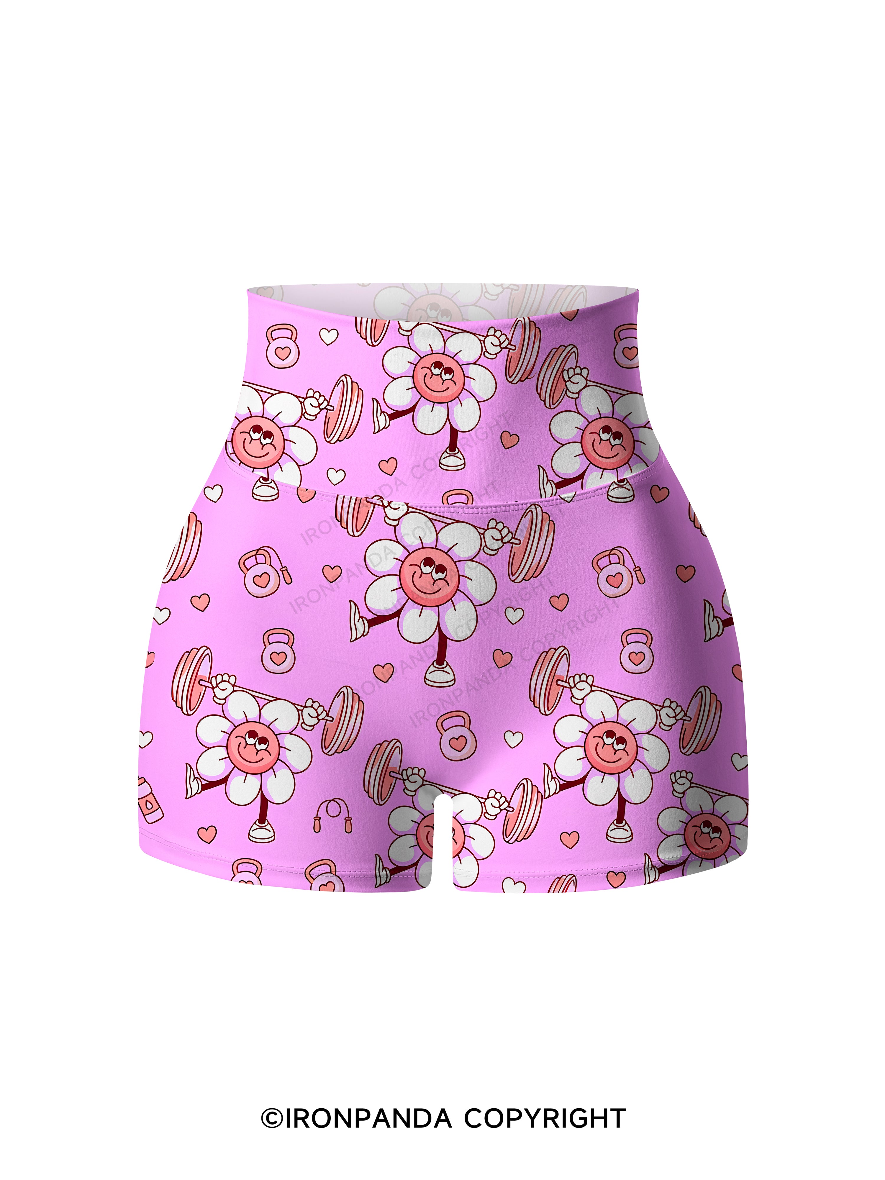 Lifting Daisy Printed Yoga Shorts