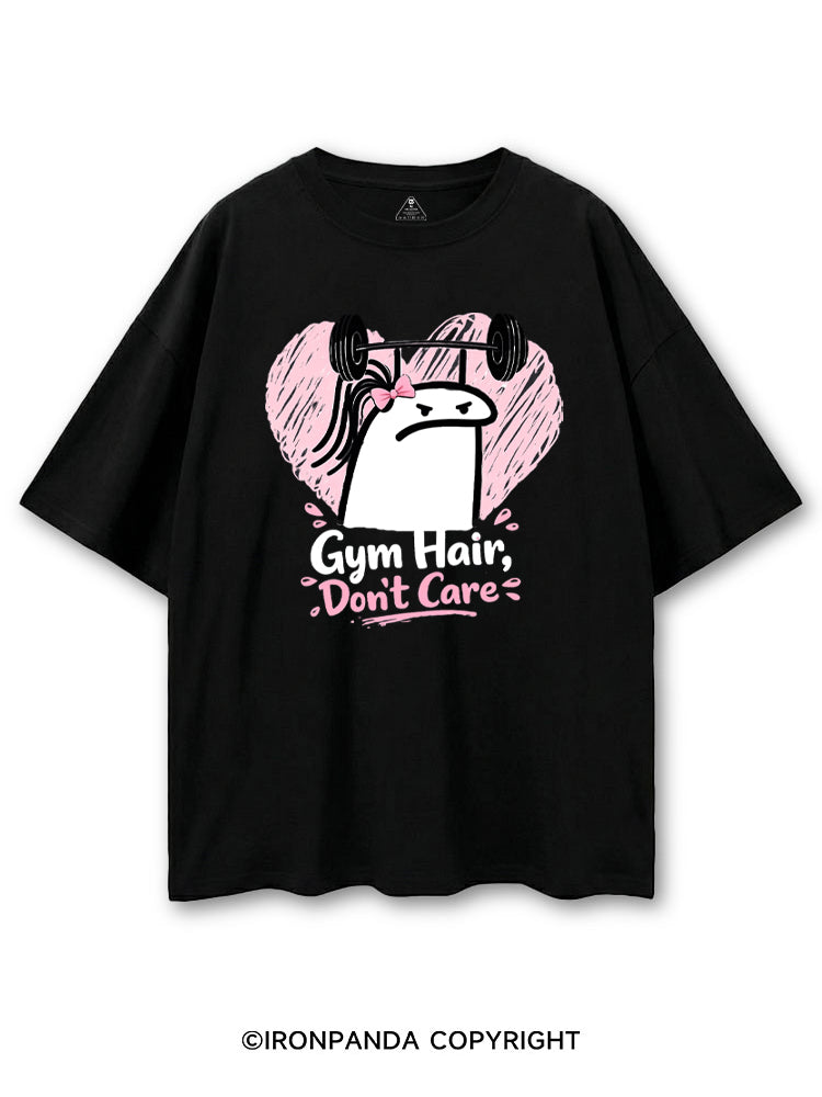 Gym Hair Don't Care Funny Gym COTTON PUMP COVER