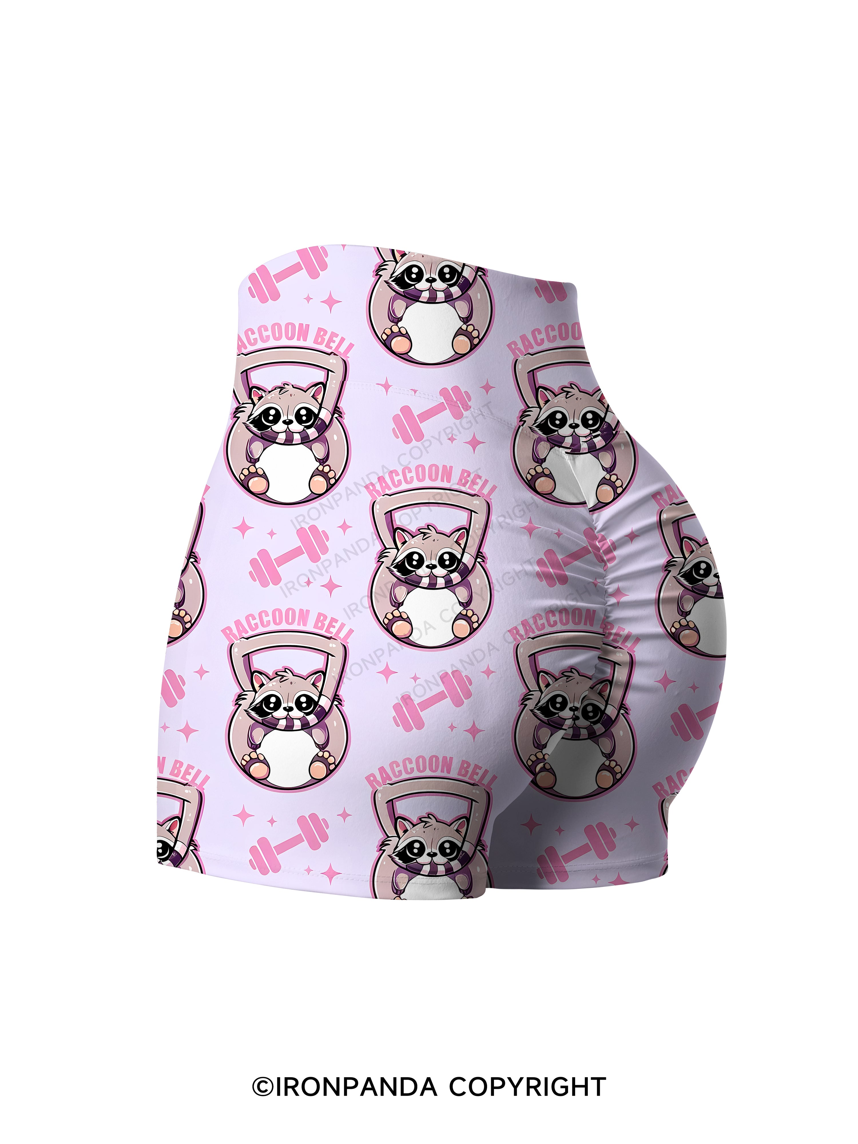 RACCOON BELL Printed Yoga Shorts