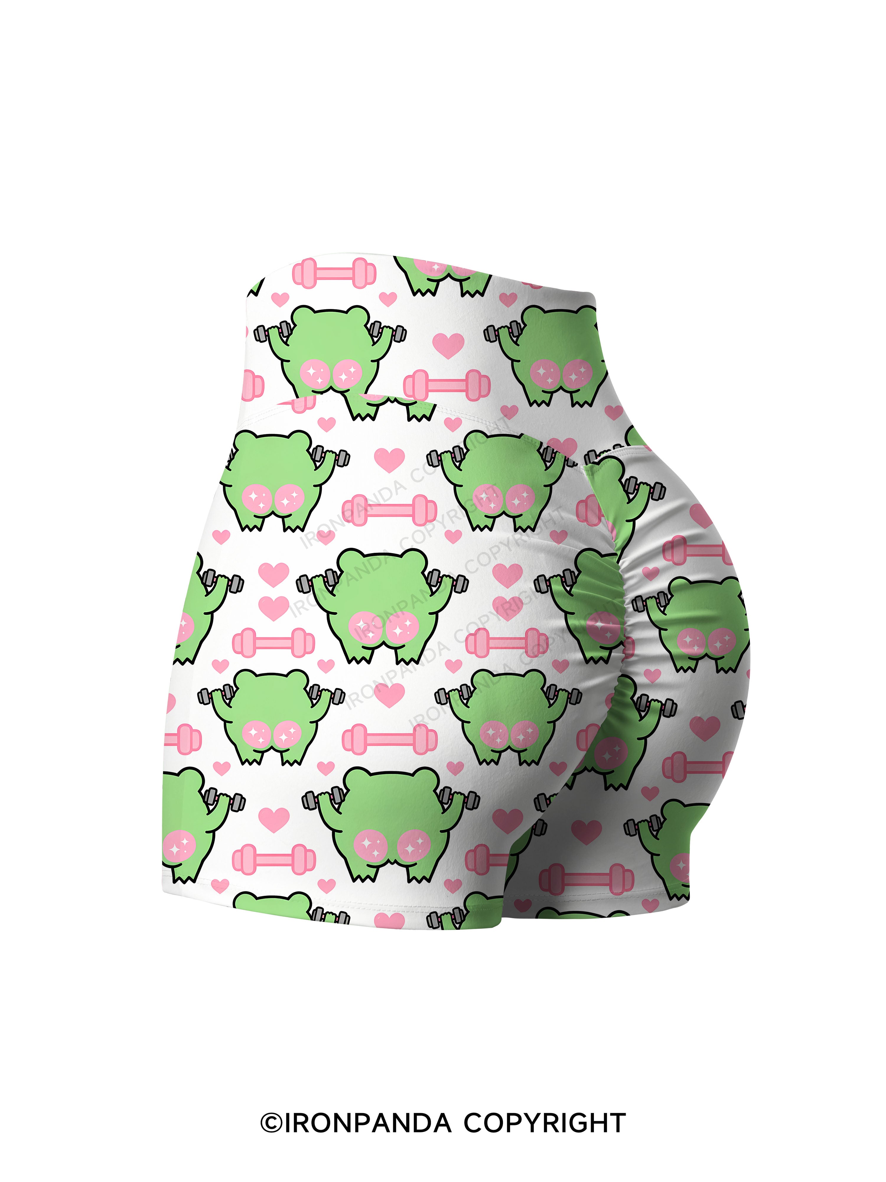 Booty Goals Frog Workout Printed Yoga Shorts