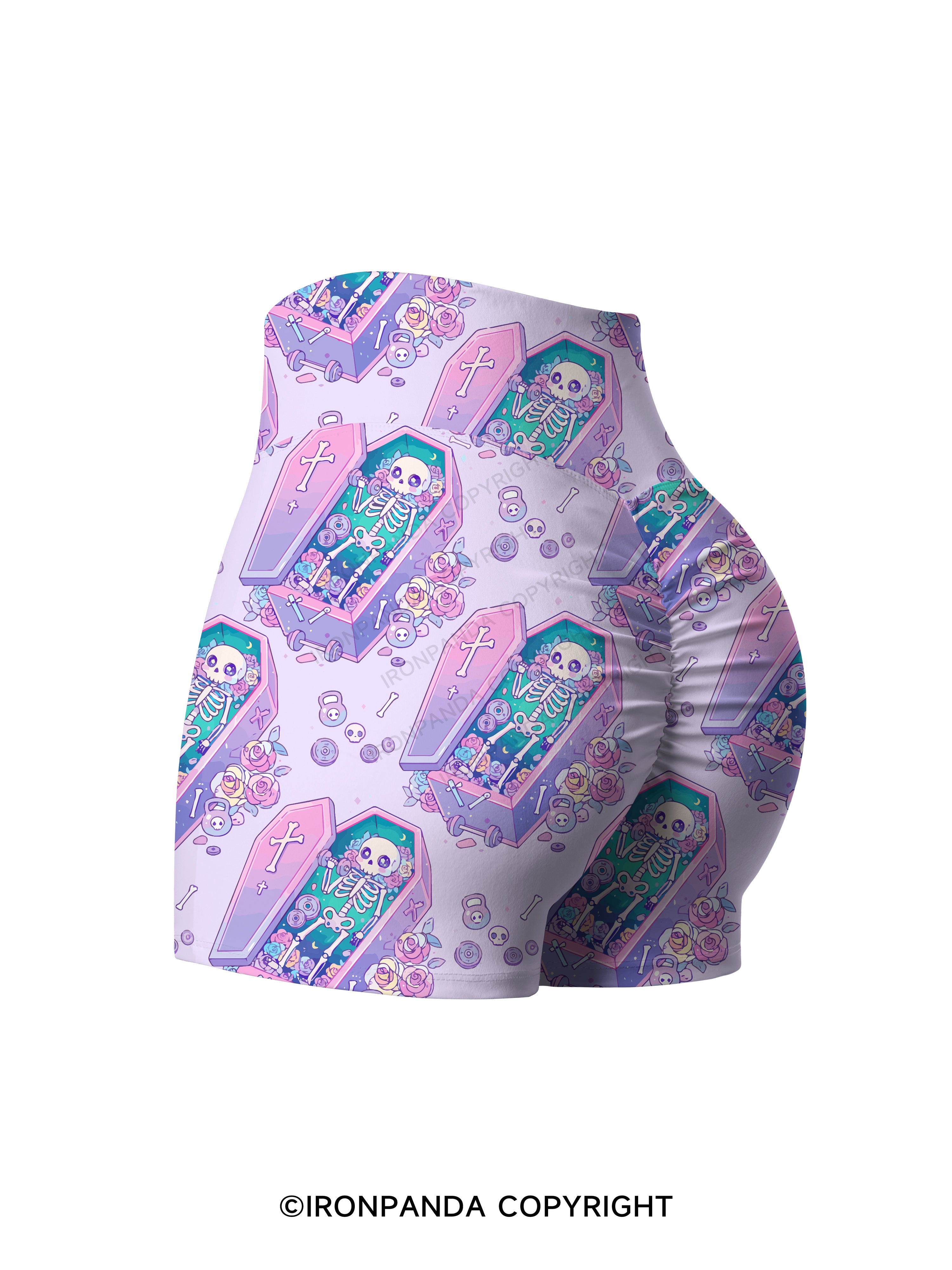 Dead Lifter Printed Yoga Shorts
