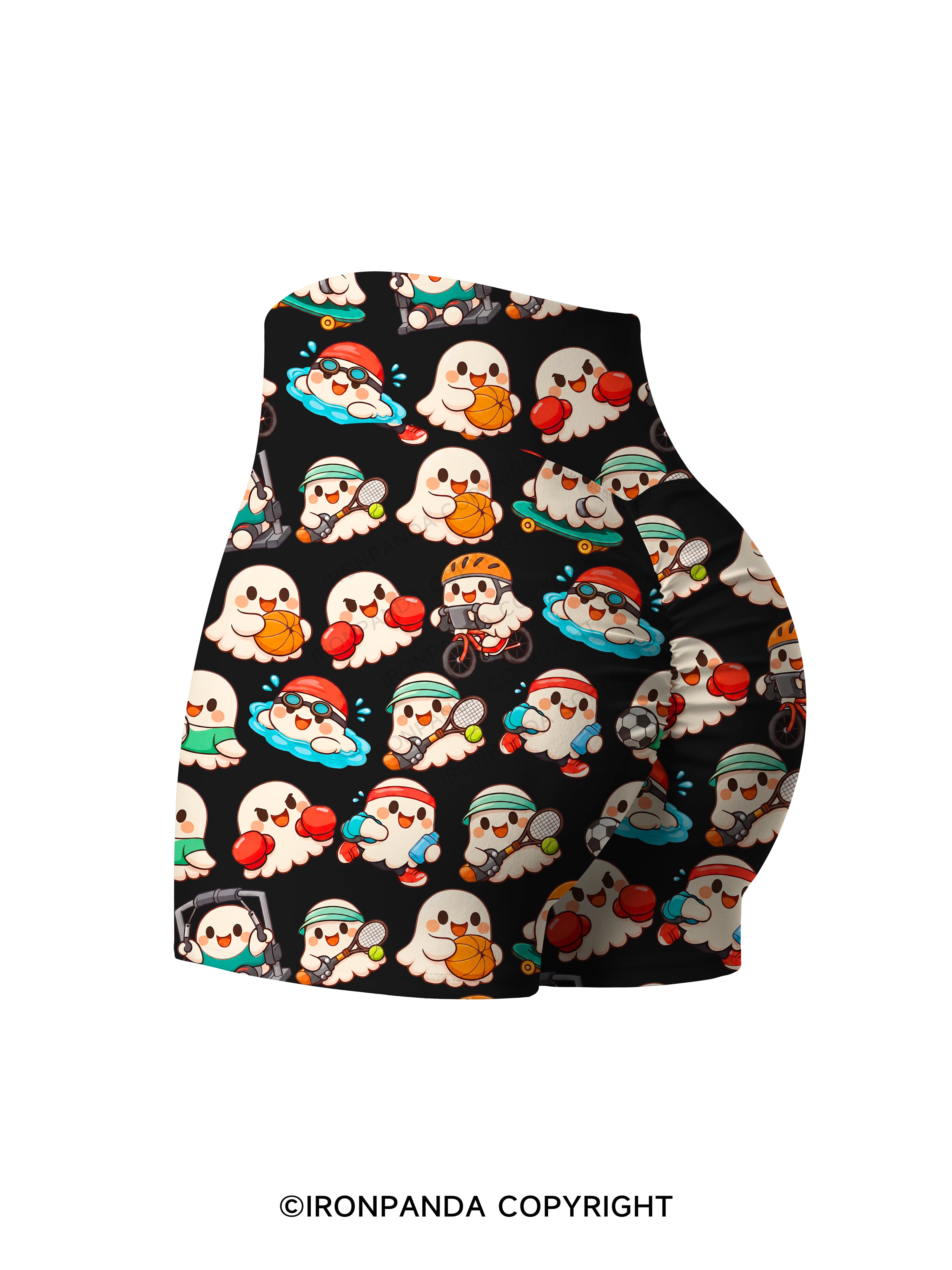CUTE GHOST SPORTS Printed Yoga Shorts