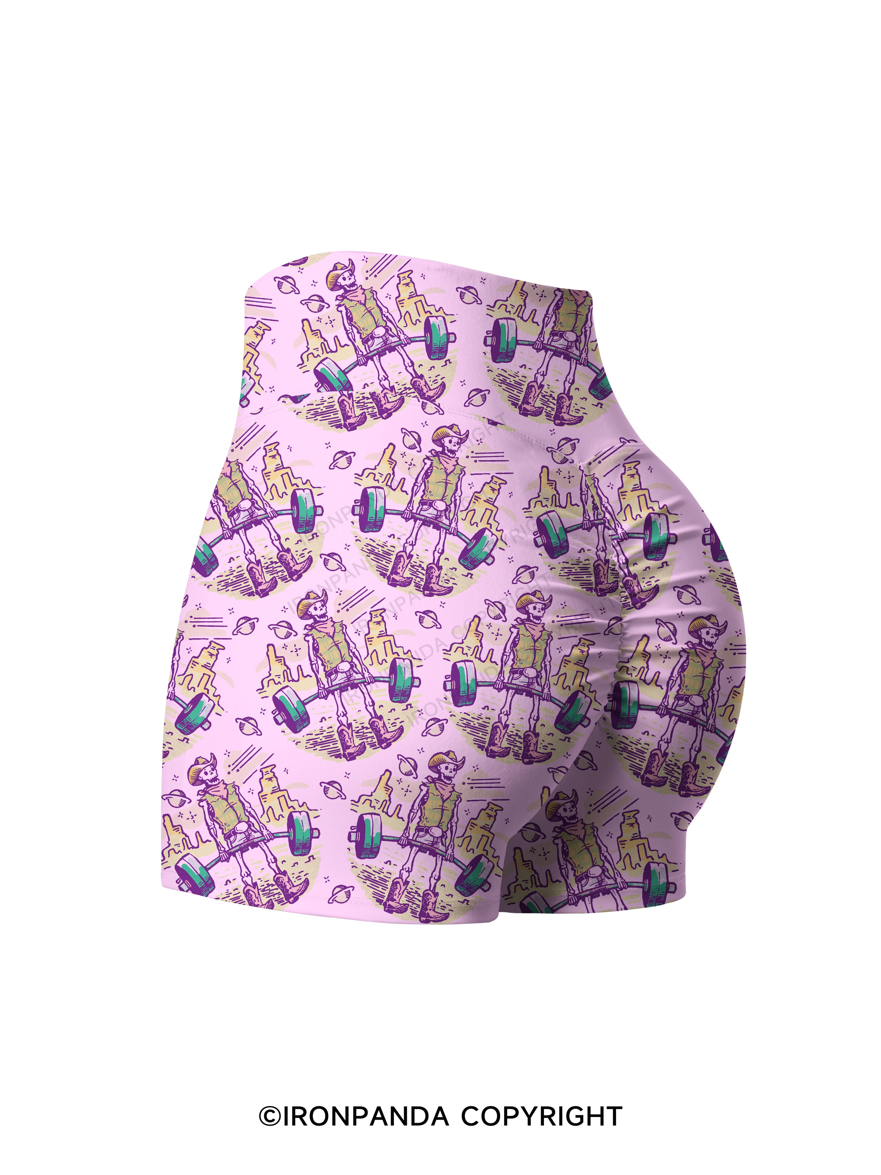 deadlift funny gym Printed Yoga Shorts