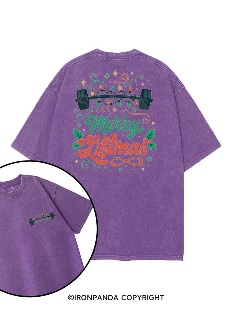 MERRY LIFTMAS STRONG CHRISTMAS printed Gym Shirt