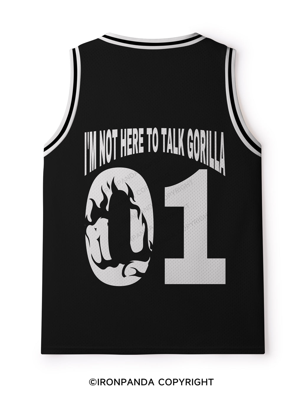 I'M NOT HERE TO TALK GORILLA Mesh Tank Top