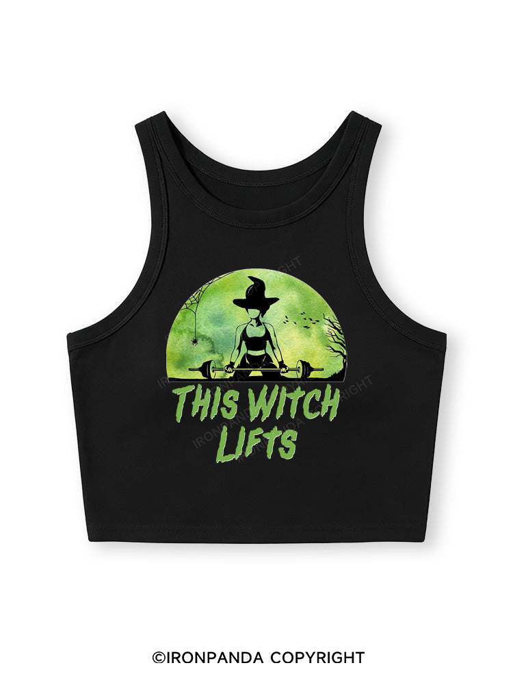 THIS WITCH LIFTS Fitted Crop Tank Top