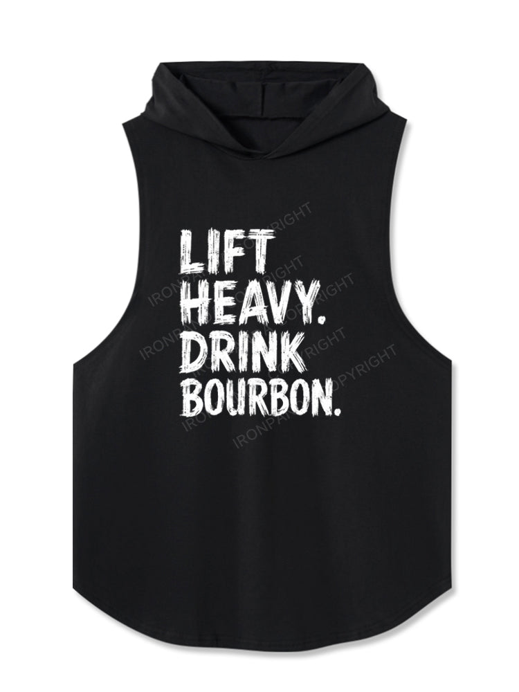 Lift Heavy Drink Bourbon Hooded Tank