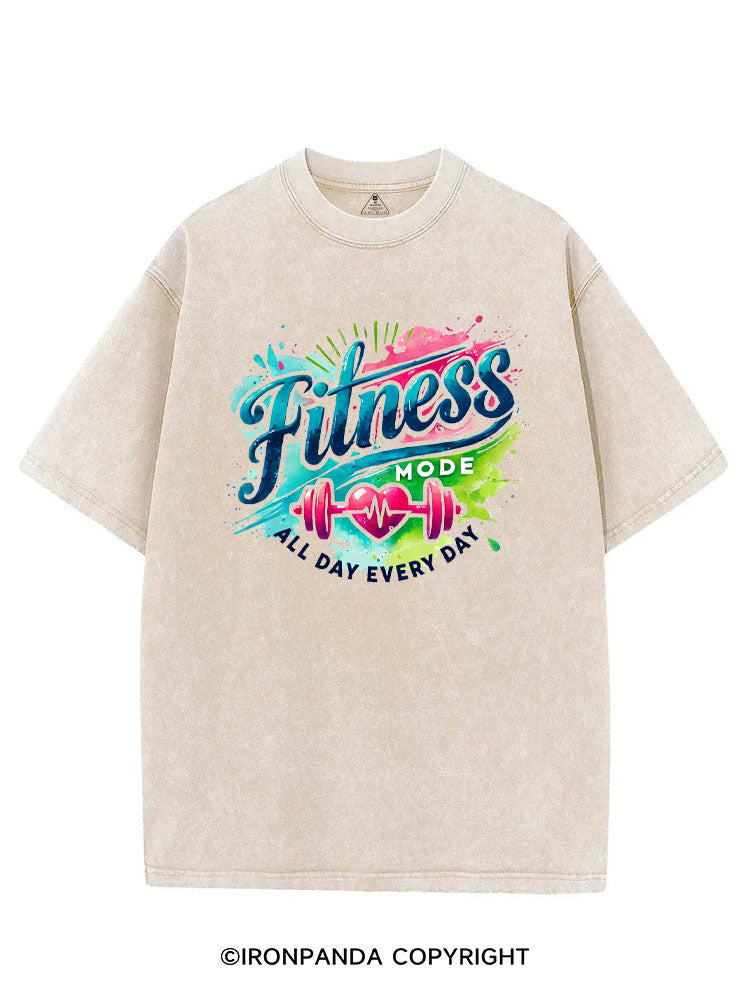 FITNESS MODE ALL DAY EVERY DAY VINTAGE GYM SHIRT