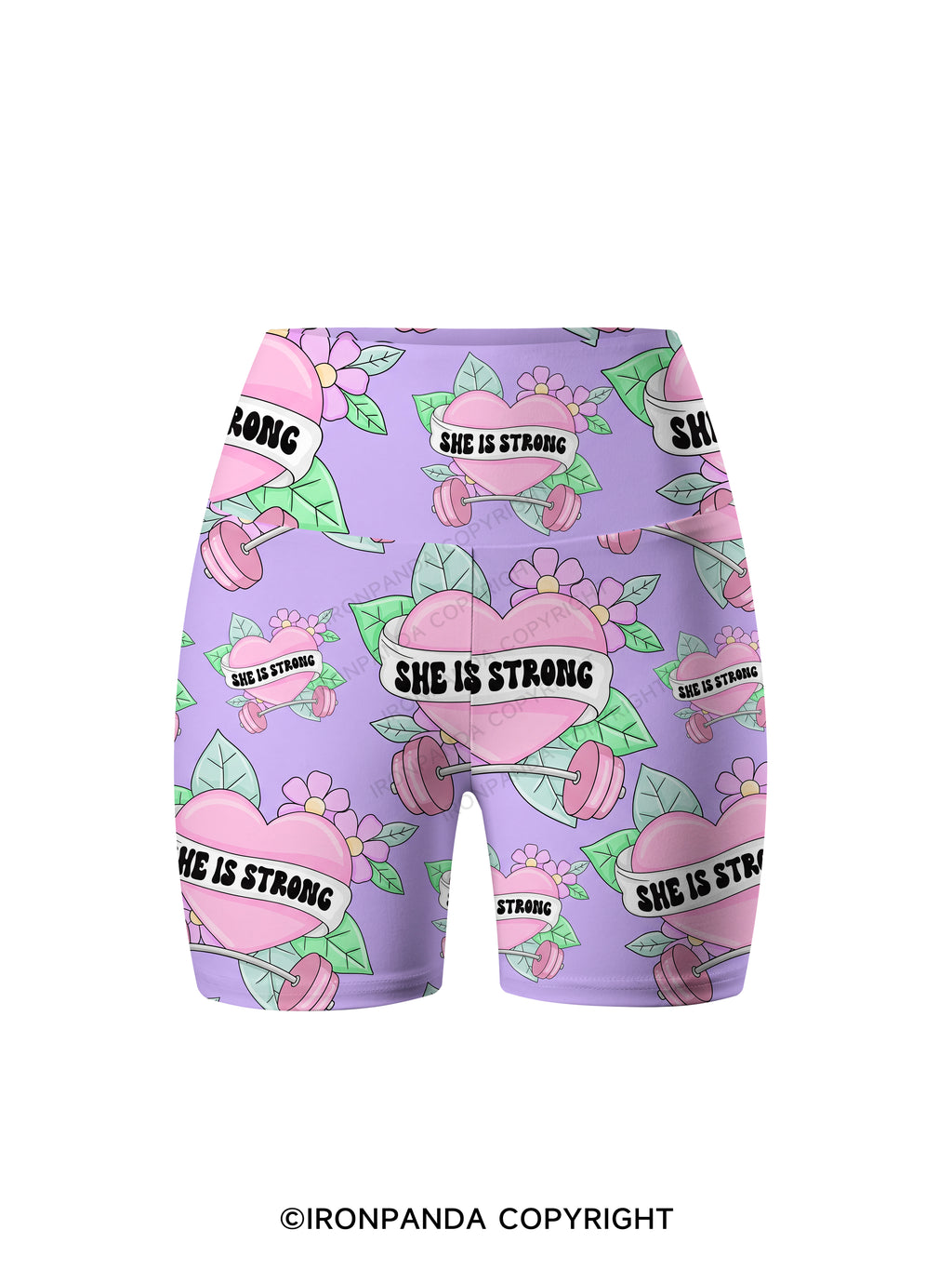 she is strong Printed Yoga Cycling Shorts