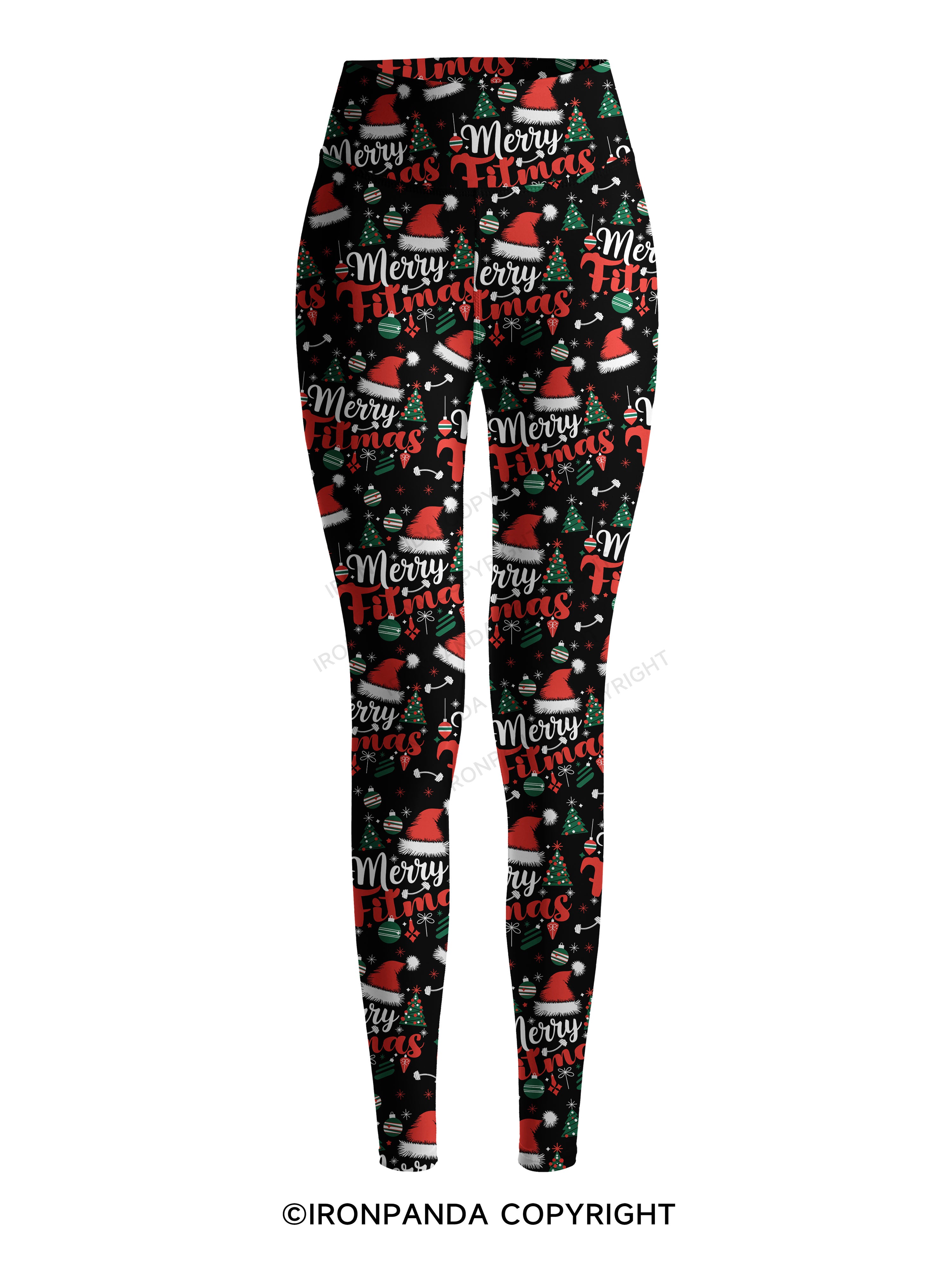 Merry Fitmas Printed Yoga Pants