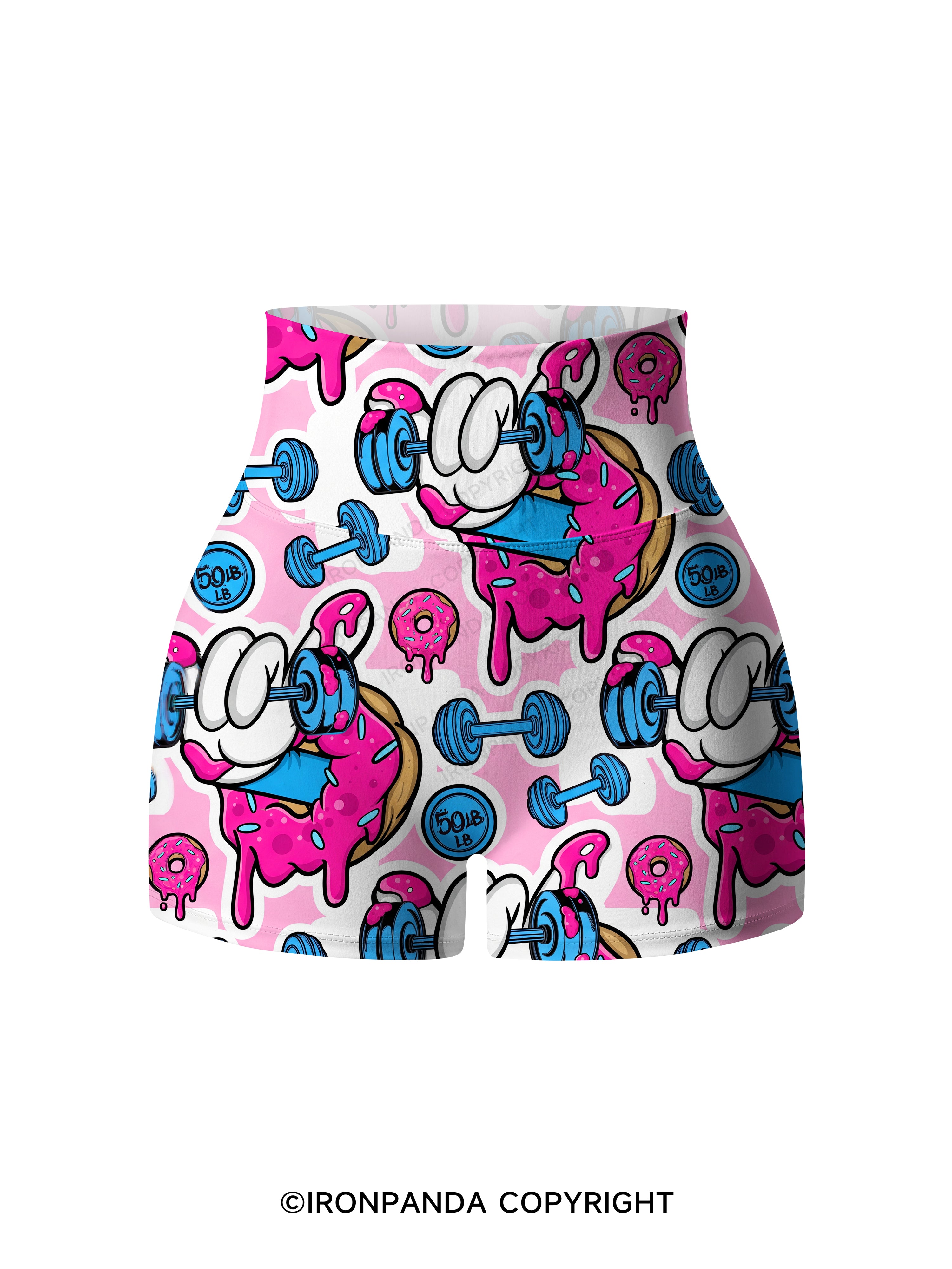 Sweet Lift Donut Printed Yoga Shorts