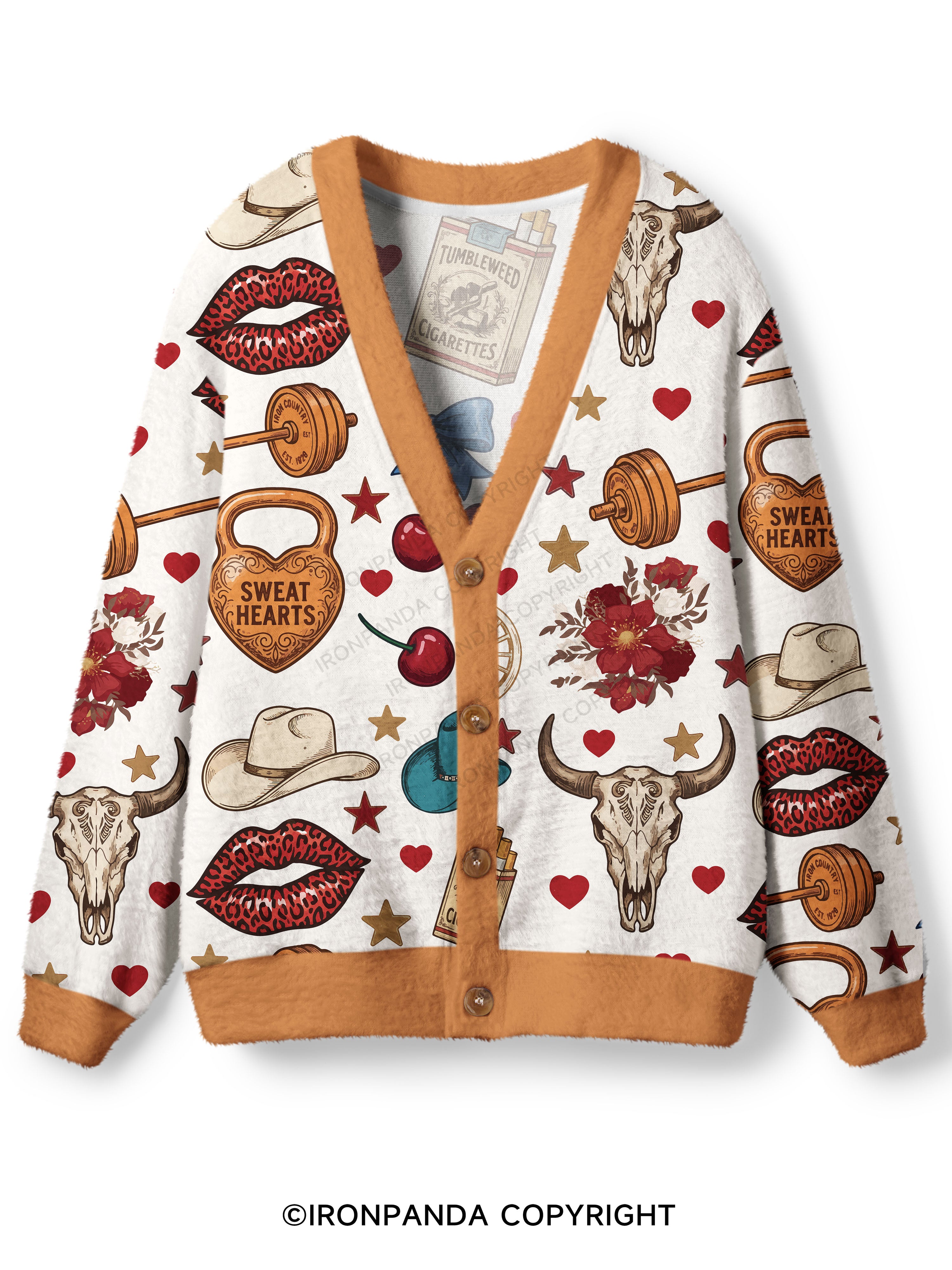Sweat Hearts Western Ugly Cardigan Sweater