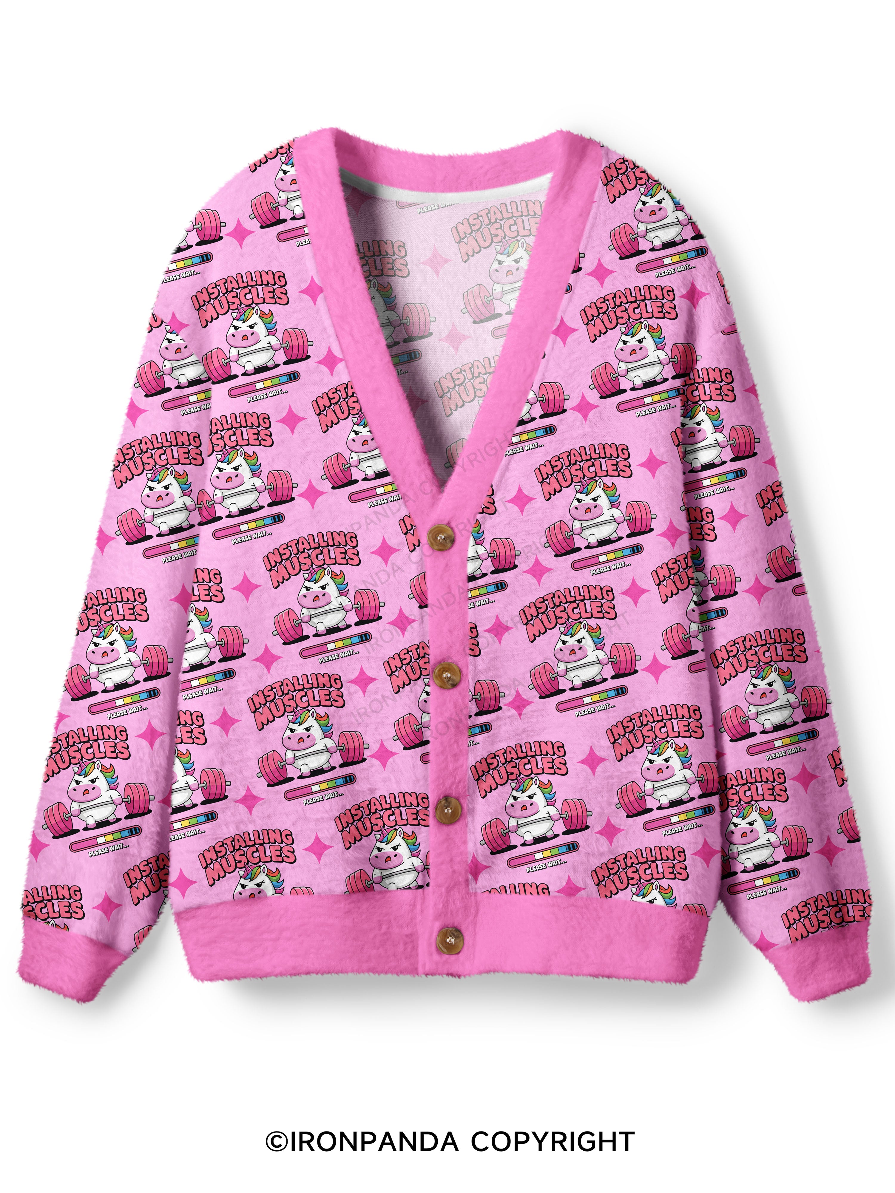 installing muscles Ugly Cardigan Sweater