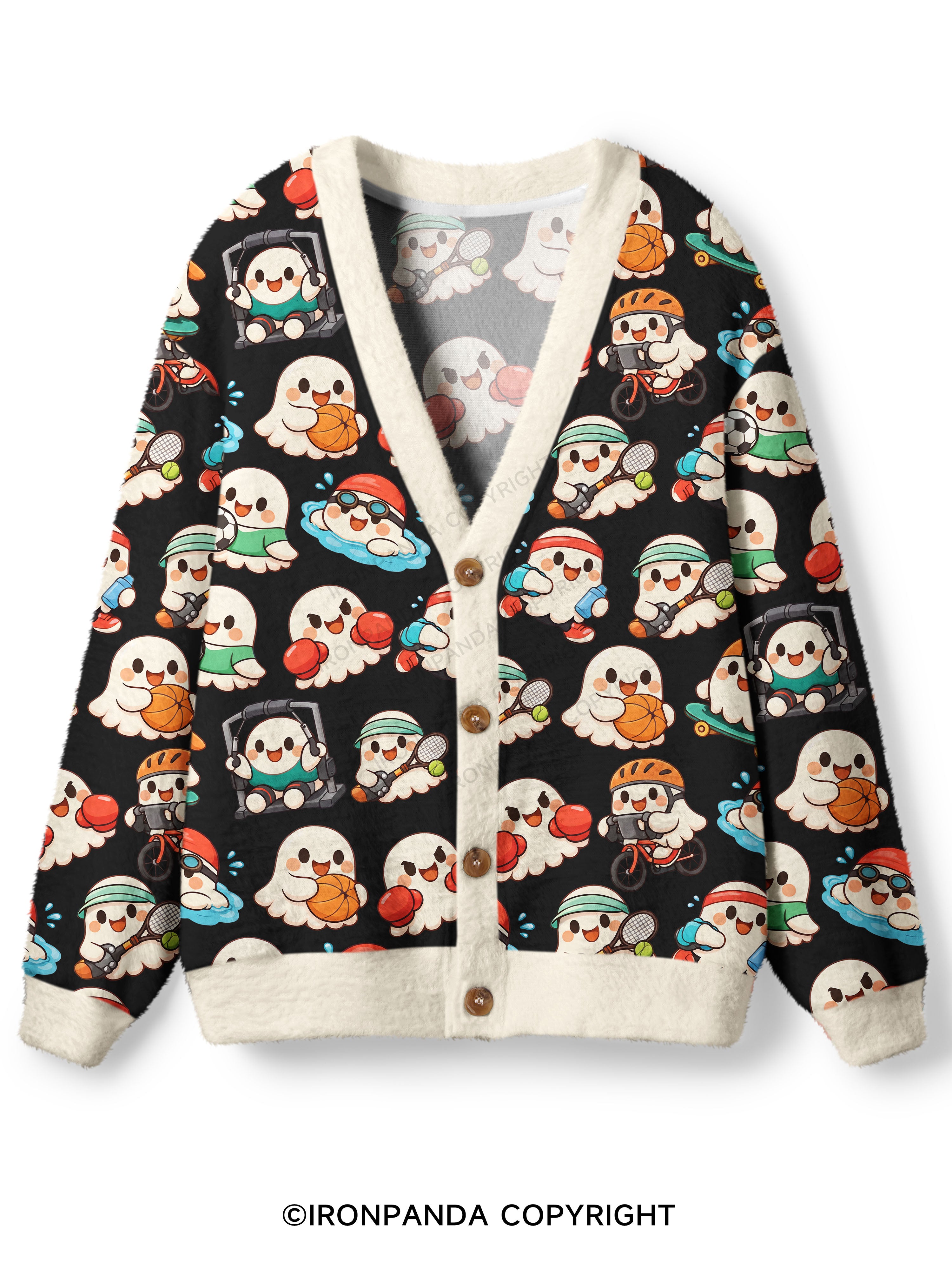 CUTE GHOST SPORTS Ugly Cardigan Sweater