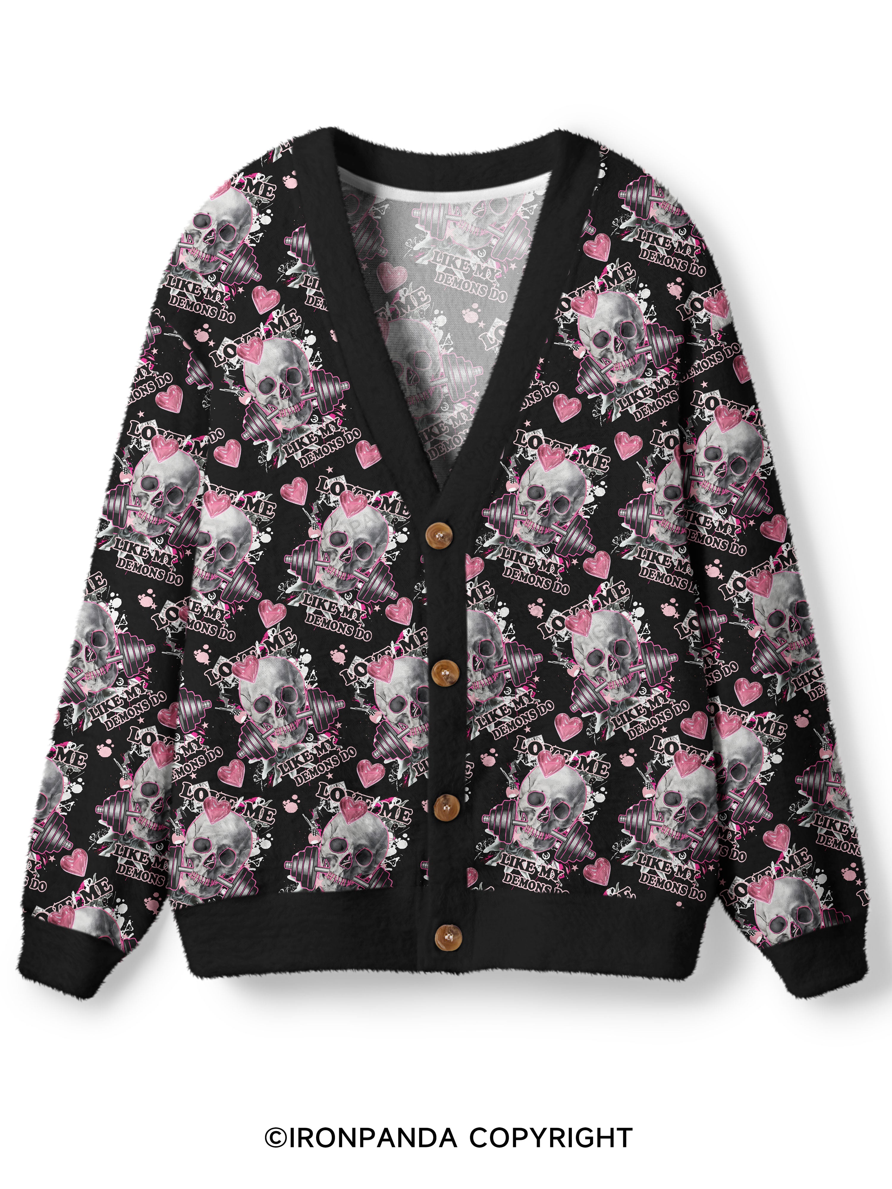 LOVE ME LIKE MY DEMONS DO Ugly Cardigan Sweater