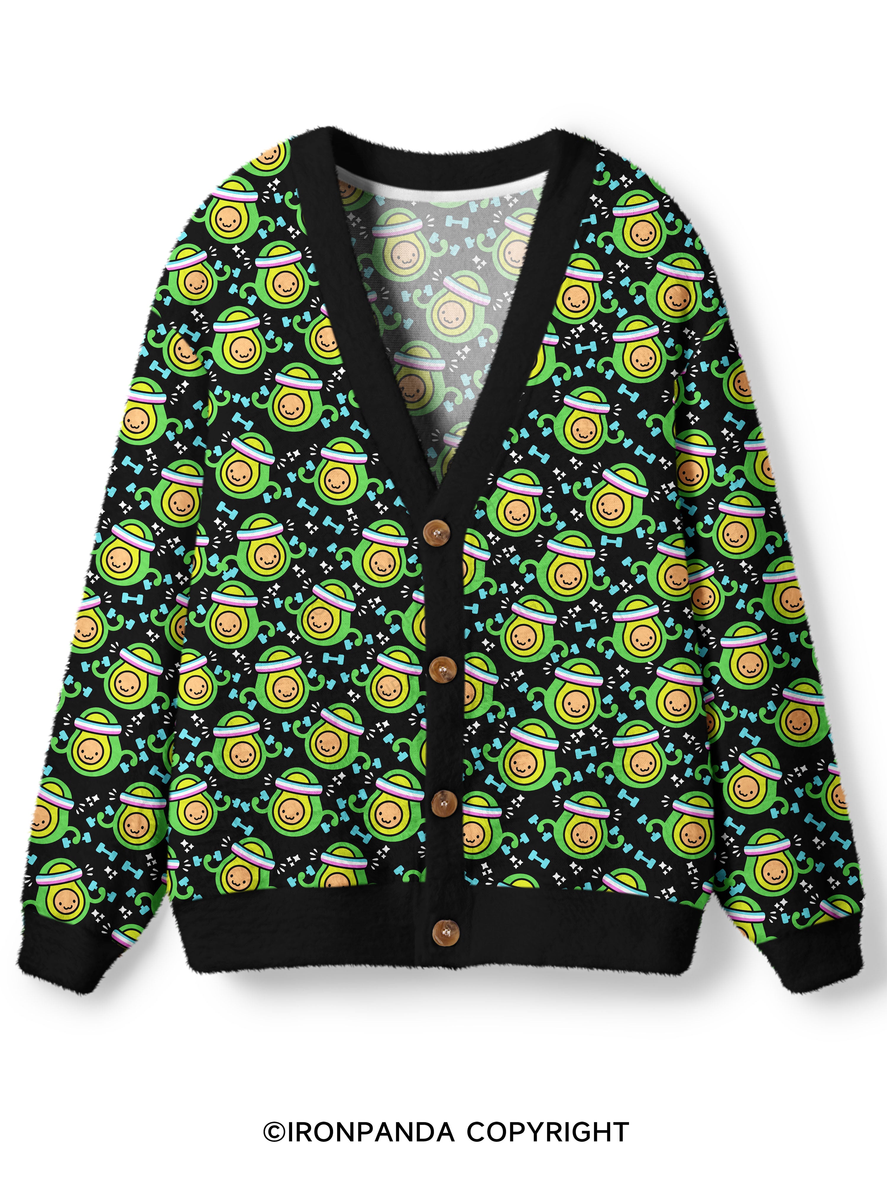 LIL BIT FIT LIL BIT FAT Ugly Cardigan Sweater