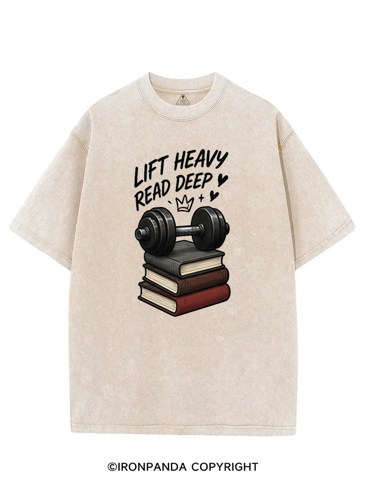 LIFT HEAVY READ DEEP VINTAGE GYM SHIRT