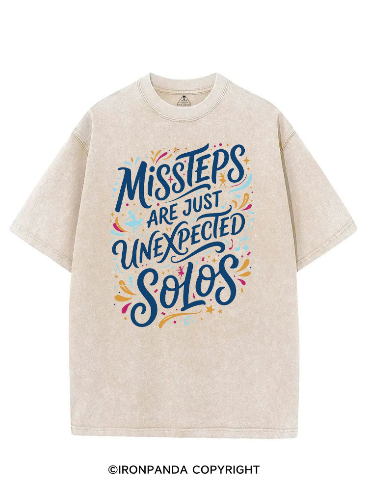 MISSTEPS ARE JUST UNEXPECTED SOLOS VINTAGE GYM SHIRT