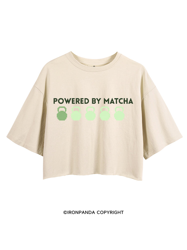 POWERED BY MATCHA GYM LOVER CROP TOPS