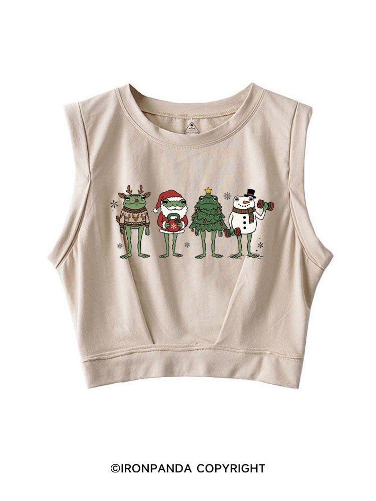 JOLLY FIT FROG SQUAD SLEEVELESS CROP TOPS