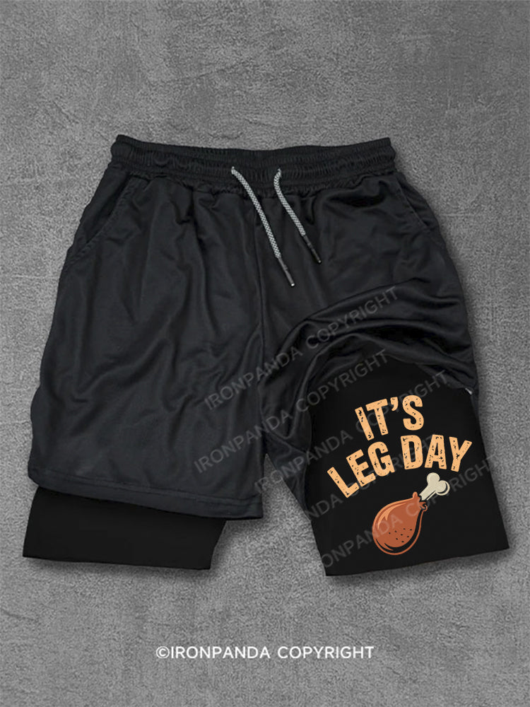 It's Leg Day Performance Training Shorts