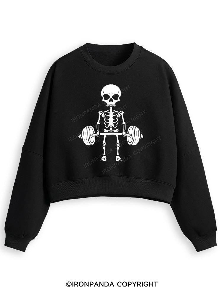 DEADLIFT SQUAD Fleece Crop Sweatshirt