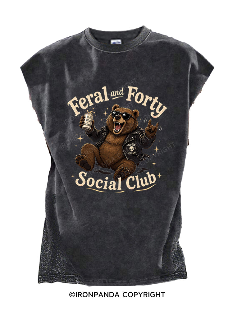 Feral and Forty Social Club Cut Off Tank