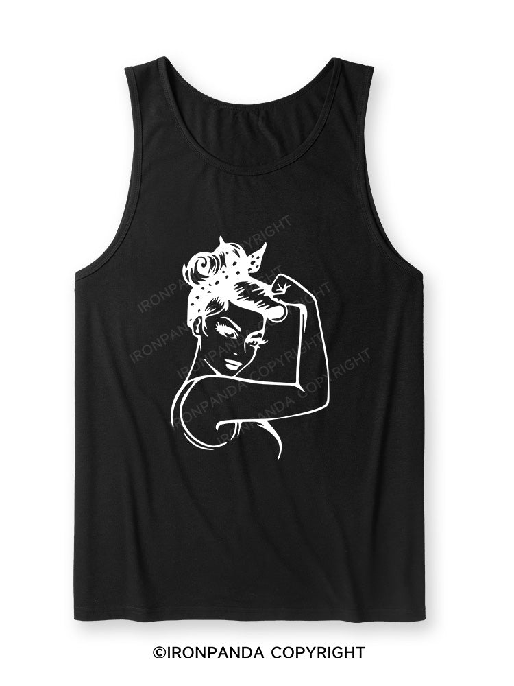 Power Woman With Muscles Ultra Soft Heather Tank