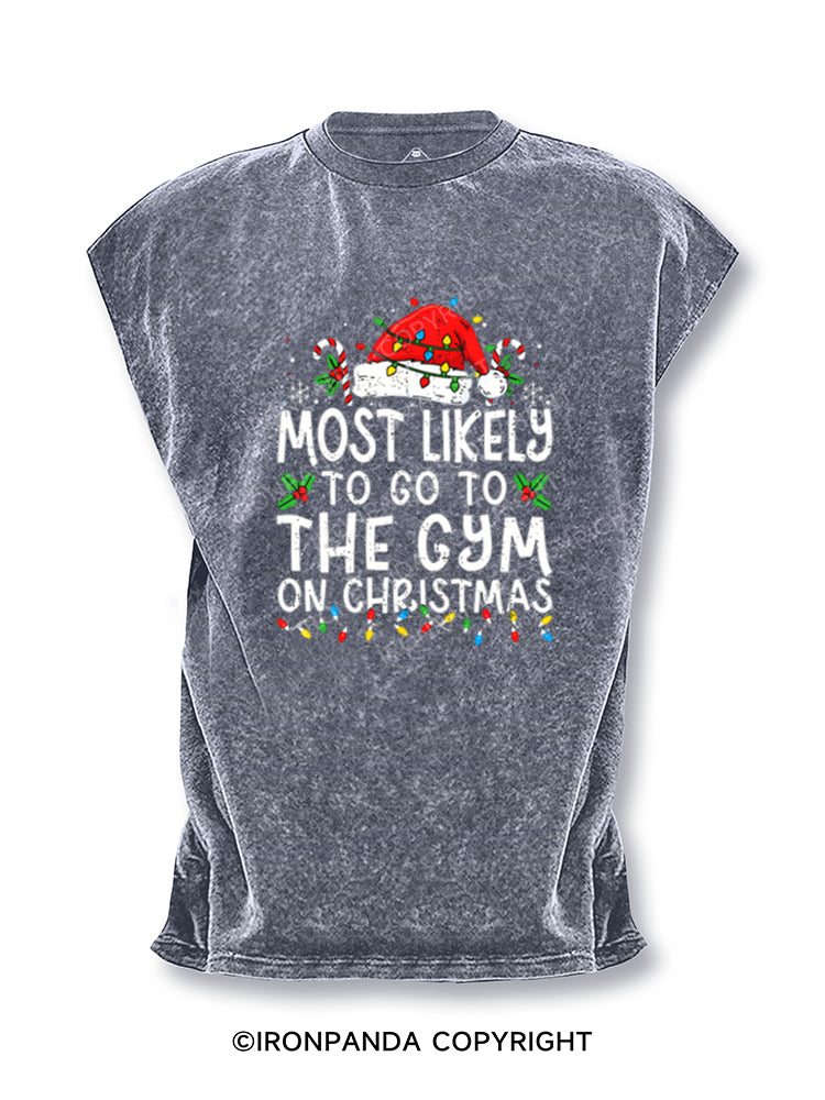 Most Likely To Go To The Gym On Christmas Cut Off Tank