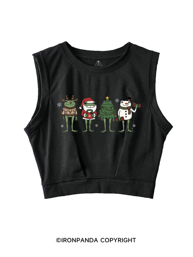 JOLLY FIT FROG SQUAD SLEEVELESS CROP TOPS