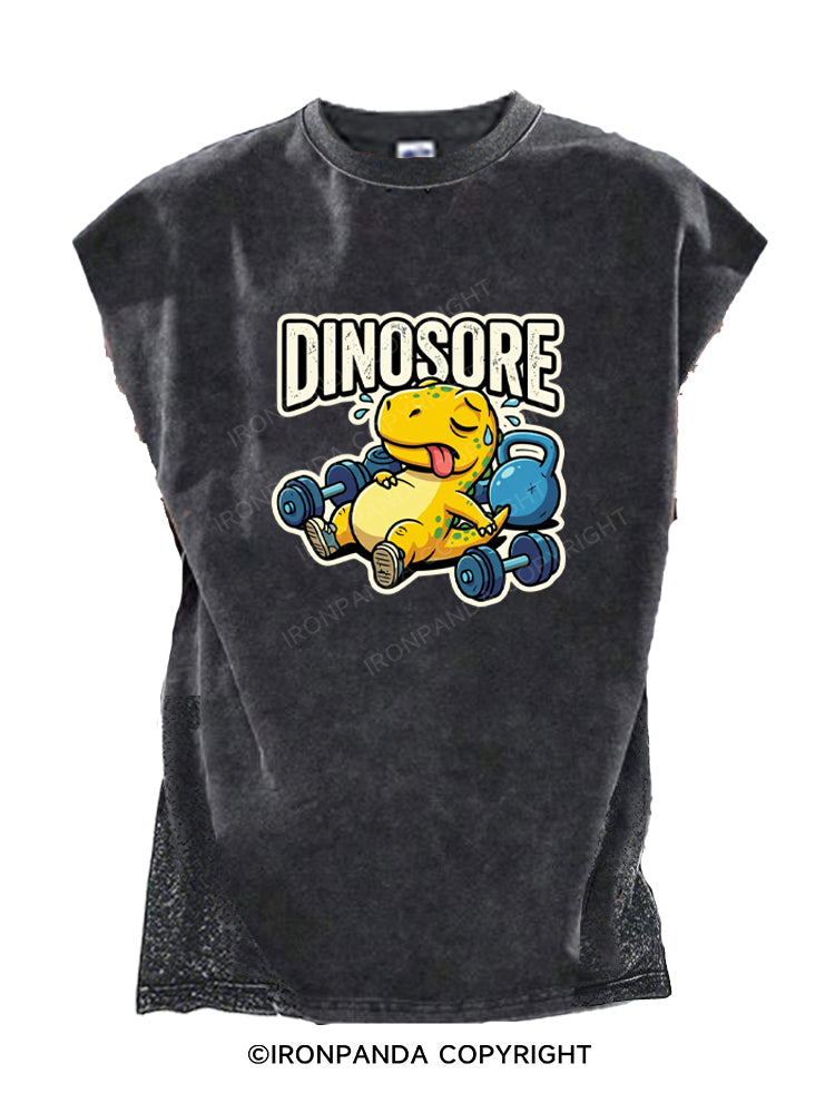 Dinosore Funny Cut Off Tank