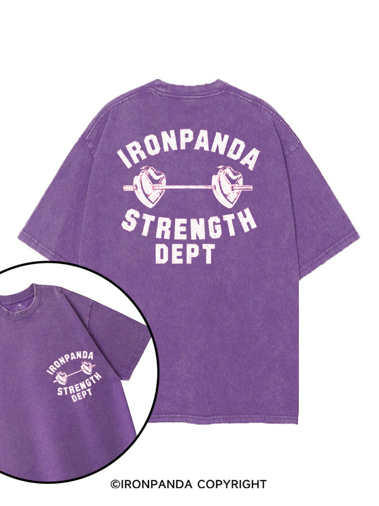 IRONPANDA STRENGTH DEPT printed Gym Shirt