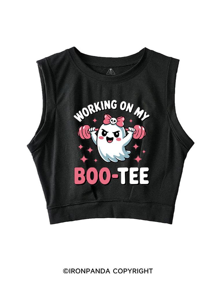 WORKING ON MY BOO-TEE CUTE GHOST SLEEVELESS CROP TOPS