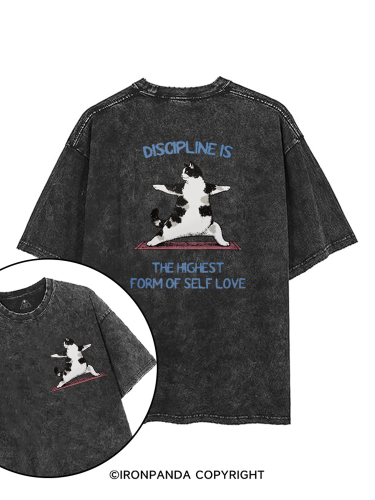 DISCIPLINE IS THE HIGHEST FORM OF SELF LOVE printed Gym Shirt
