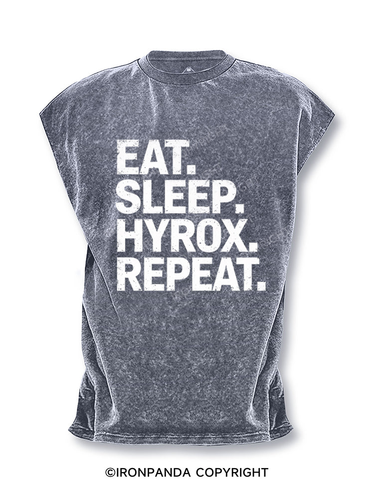 Eat. Sleep. Hyrox. Repeat Cut Off Tank